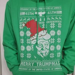 Mens Merry Trumpmas sweatshirt NWT Large
